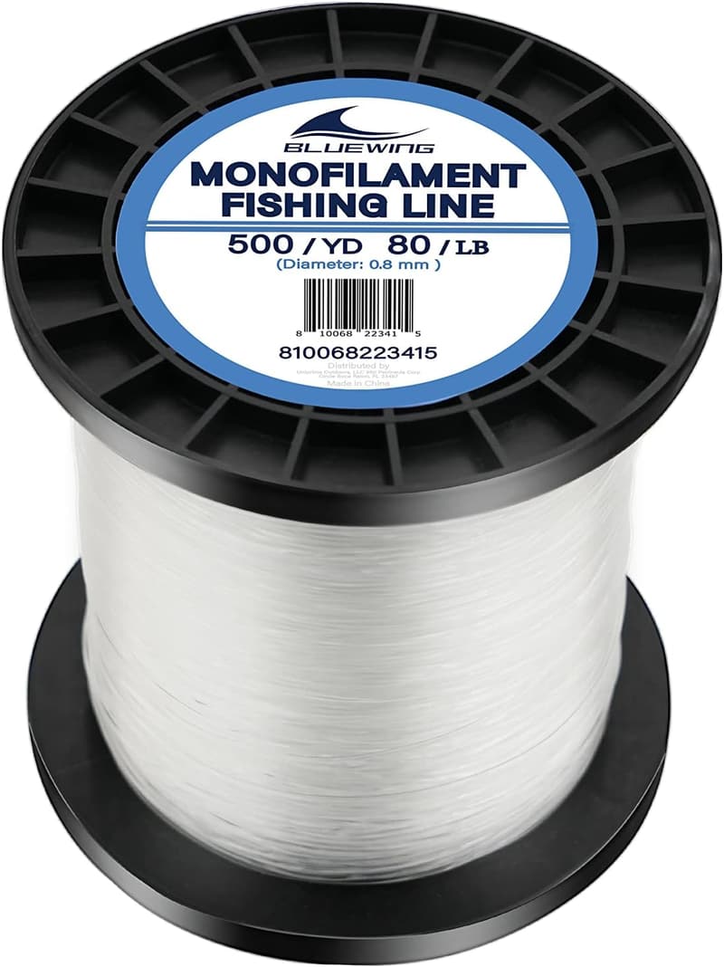 Clear Monofilament Fishing Line - 6 to 400 lbs, 50 to 3000 Yards