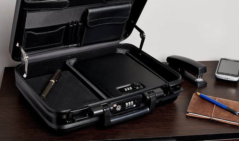 Portable Security Lock Box Safe with Combination Code - Black