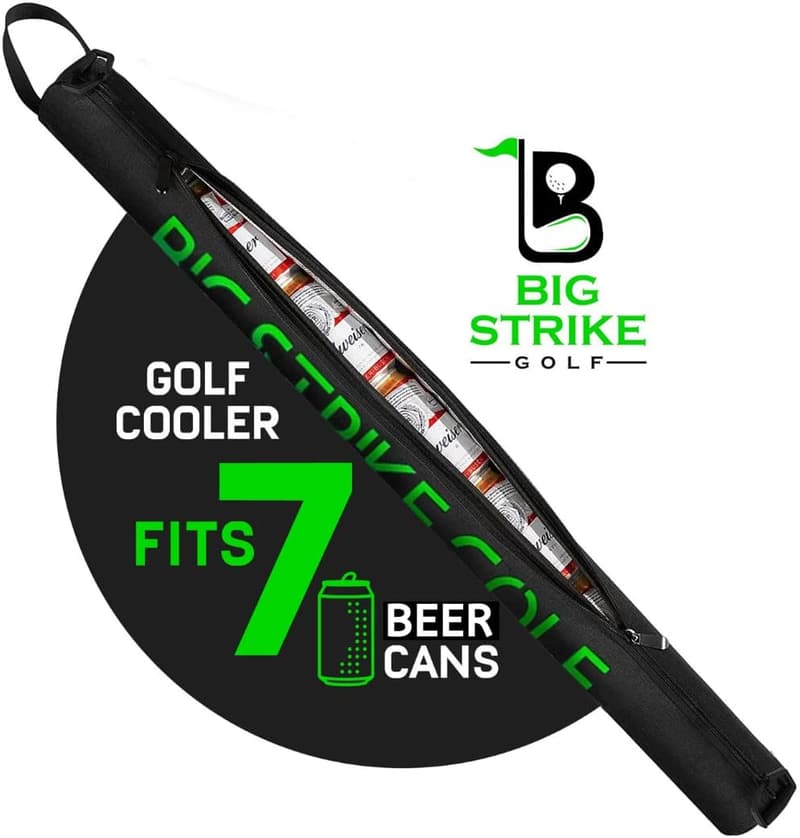 Insulated Golf Beer Sleeve for 7 Cans - Emerald Green