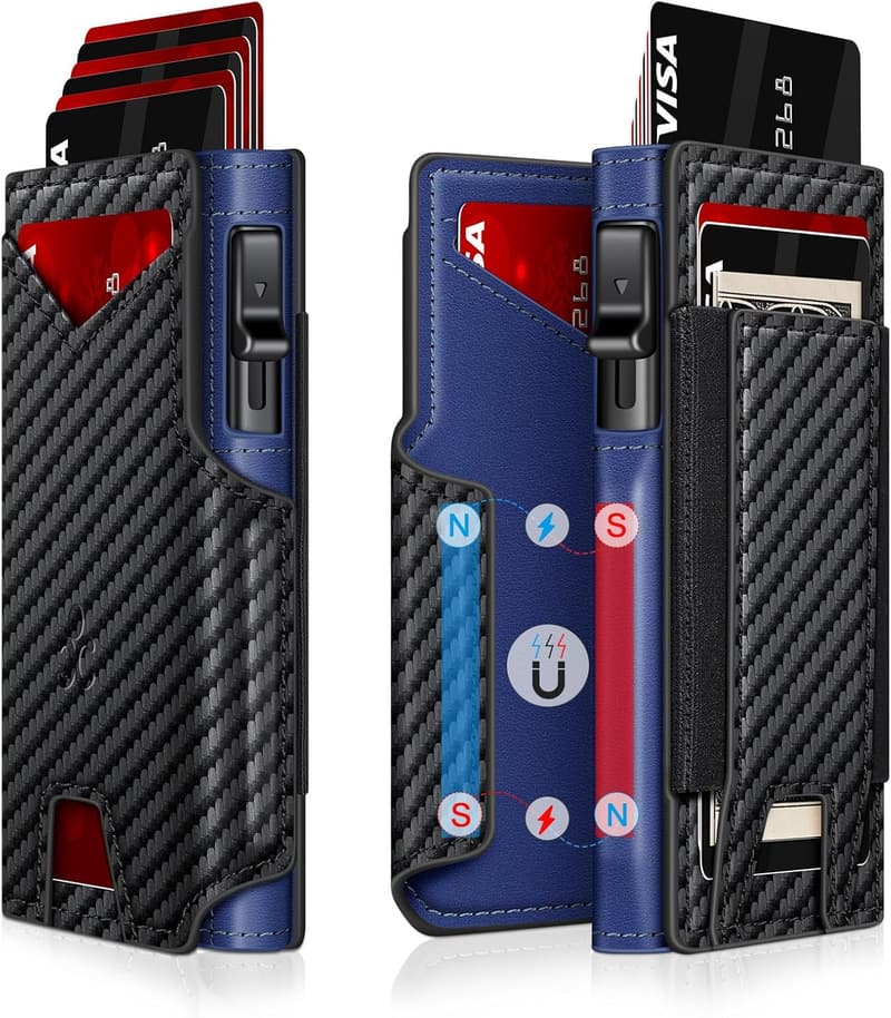 Men's RFID-Blocking Minimalist Wallet with Slim Card Holder