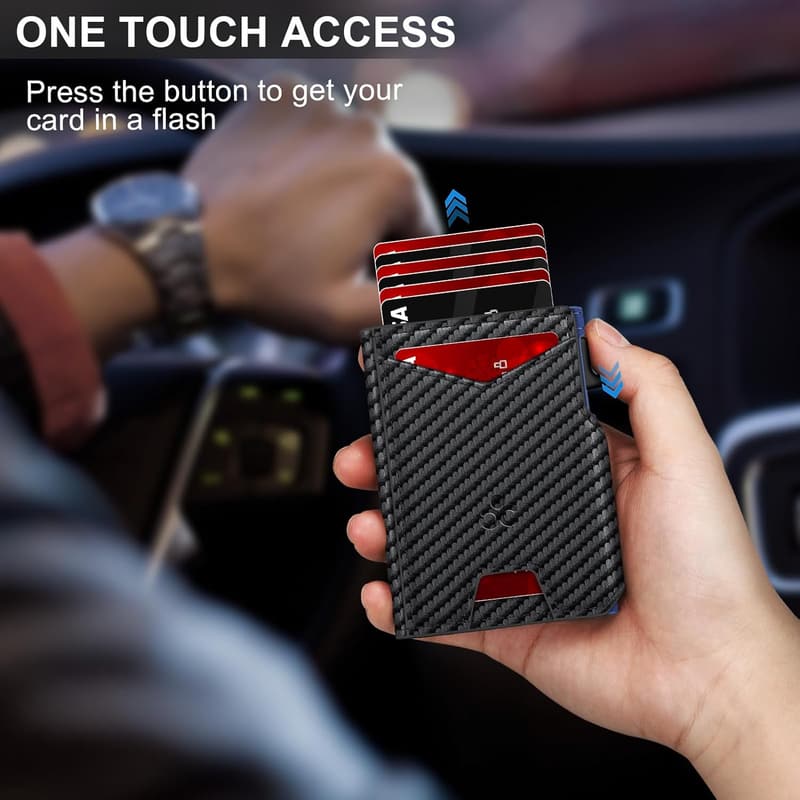 Men's RFID-Blocking Minimalist Wallet with Slim Card Holder