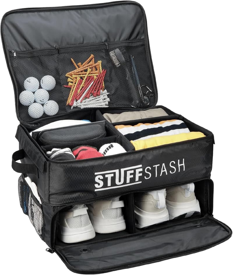 Golf Trunk Organizer with Shoe Compartments - Essential for Men & Women