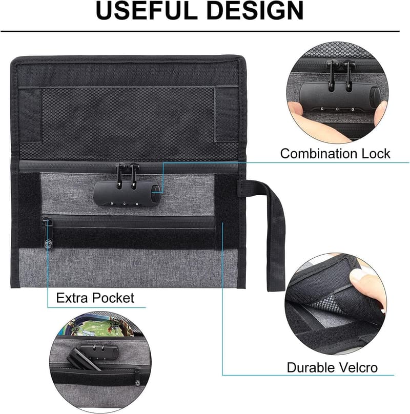 Scent-Proof Waterproof Stash Bag with Combination Lock