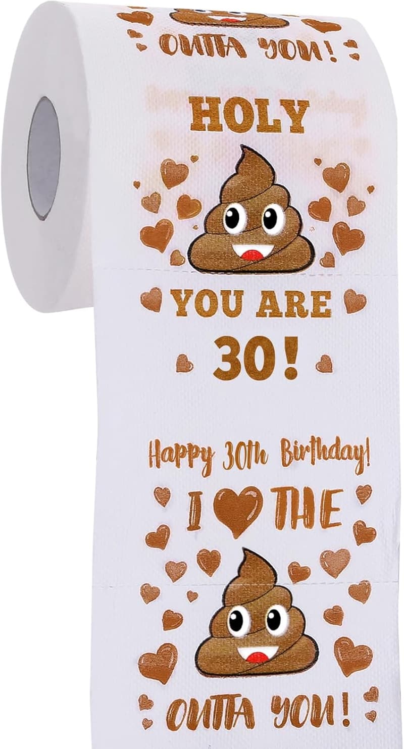 30th Birthday Funny Toilet Paper - Novelty Gift for Him/Her