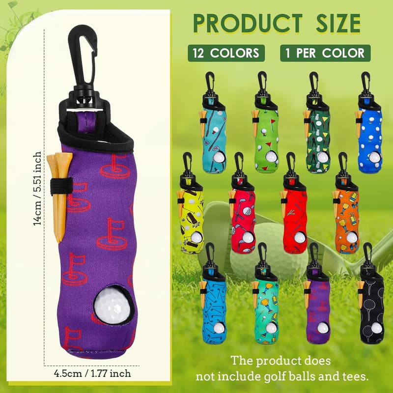 Golf Ball Carry Bag - 12 Pcs Neoprene Holder for Men & Women