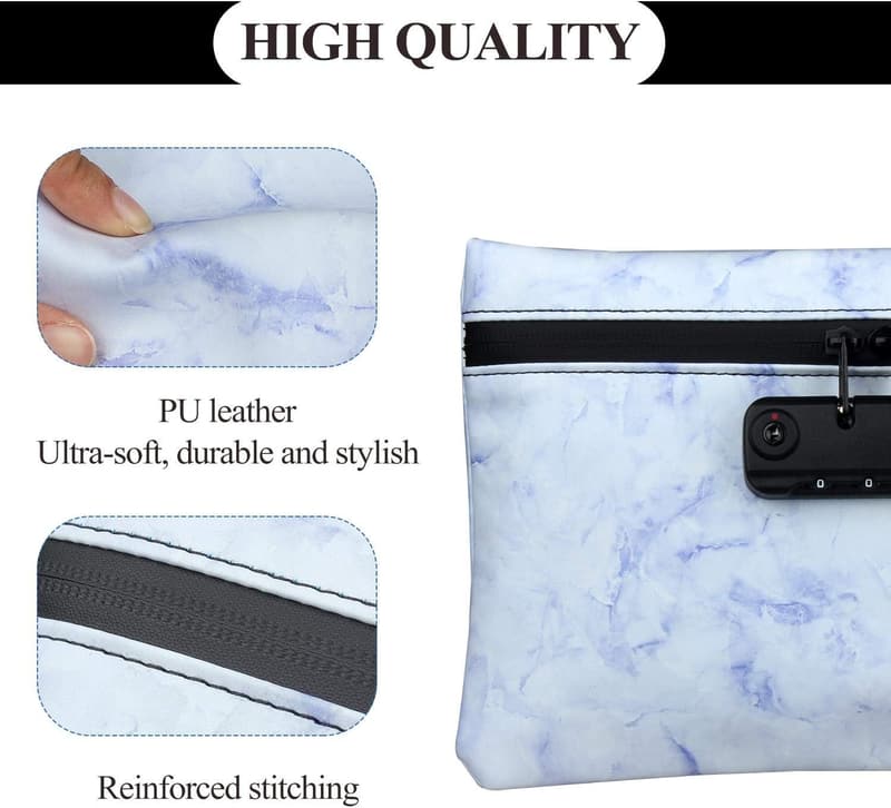 Odor-Proof Travel Bag with Lock, 6x9 Smell-Proof Storage Pouch