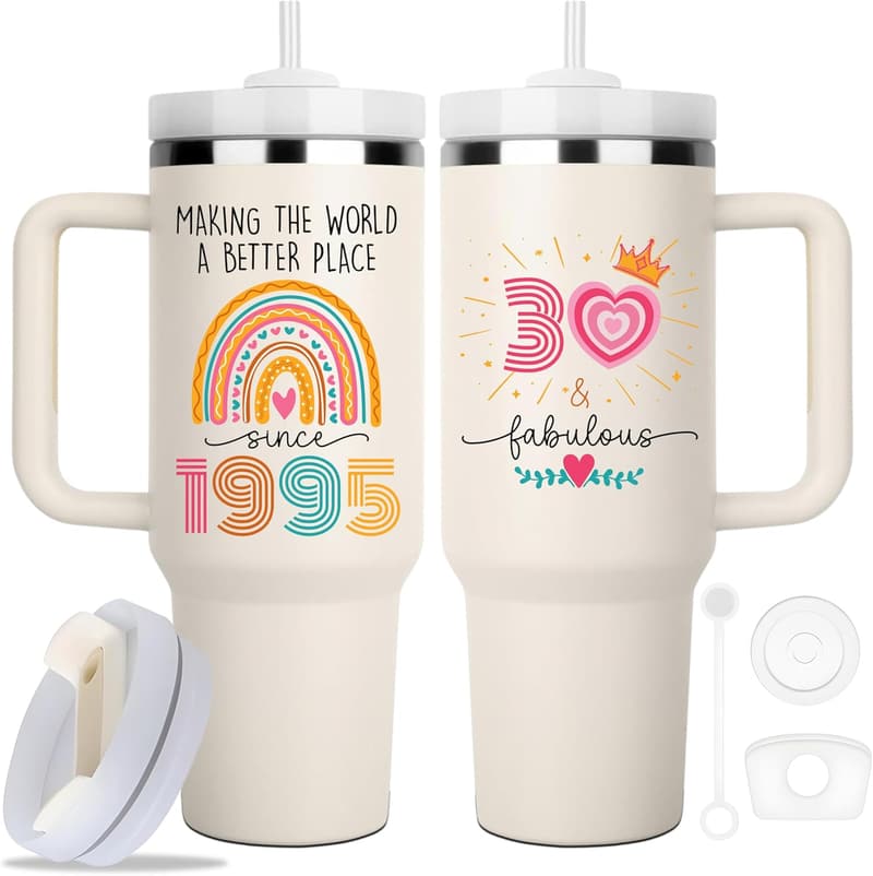 30th Birthday Tumbler Gift for Women - 40oz