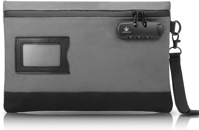 Durable Canvas Money Bag with Lock for Cash & Valuables