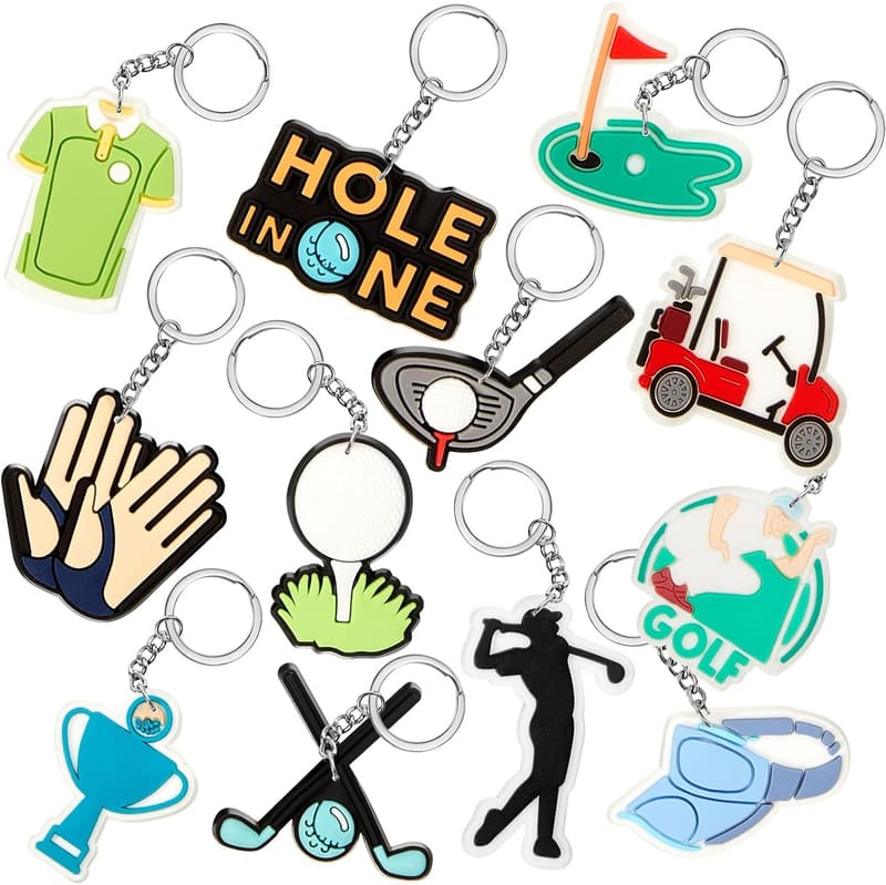 Golf Ball Keychains - 36 Pack Bulk Sports Gifts for Parties