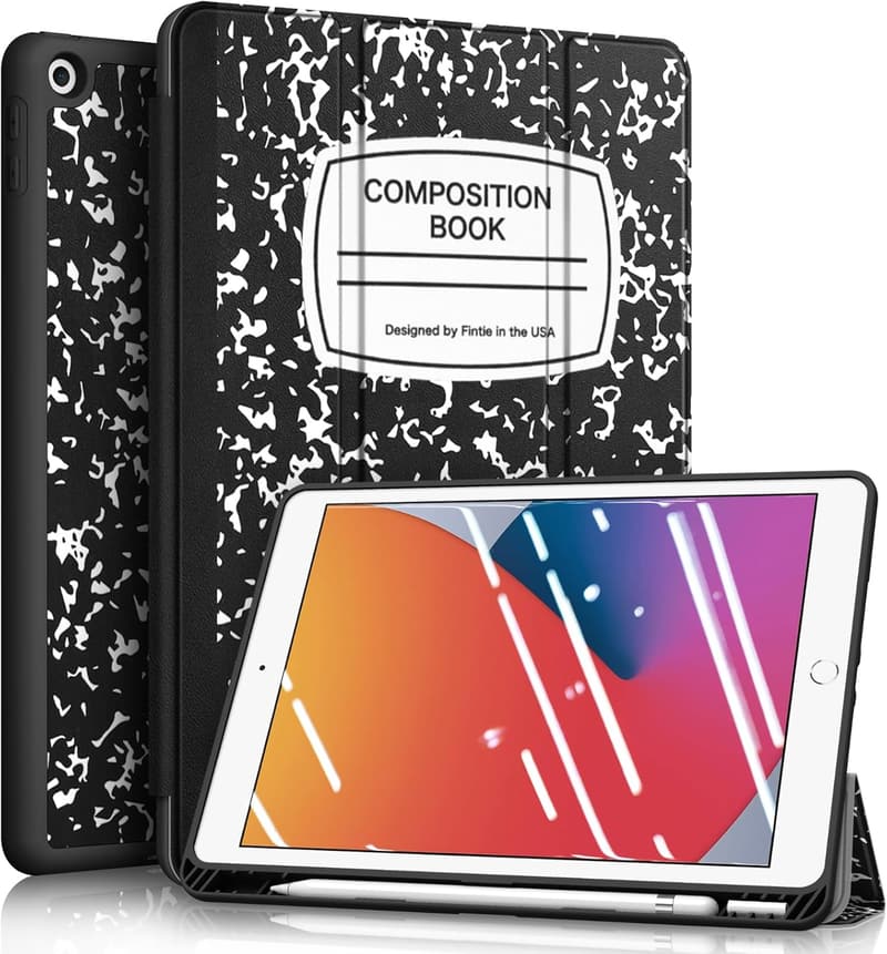 iPad SlimShell Case with Pencil Holder, Auto Wake/Sleep - Black