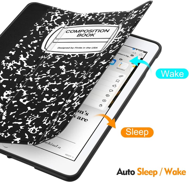 iPad SlimShell Case with Pencil Holder, Auto Wake/Sleep - Black
