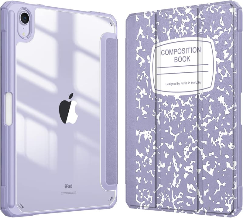 iPad Mini 7 & 6 Slim Shockproof Case with Pencil Holder