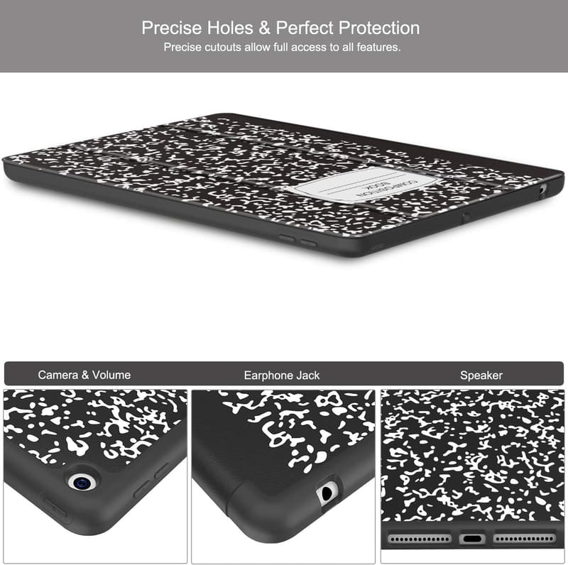 iPad 9th Gen Shockproof Case with Pencil Holder - Black TPU