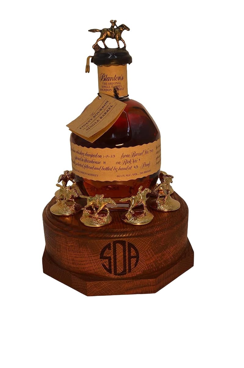 Personalized Lighted Oak Cork Display for Bourbon Stoppers