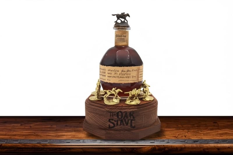 Personalized Lighted Oak Cork Display for Bourbon Stoppers