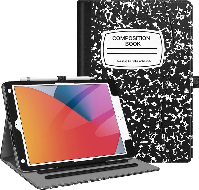 iPad 9th/8th/7th Gen Case with Multi-Angle Stand & Pencil Holder