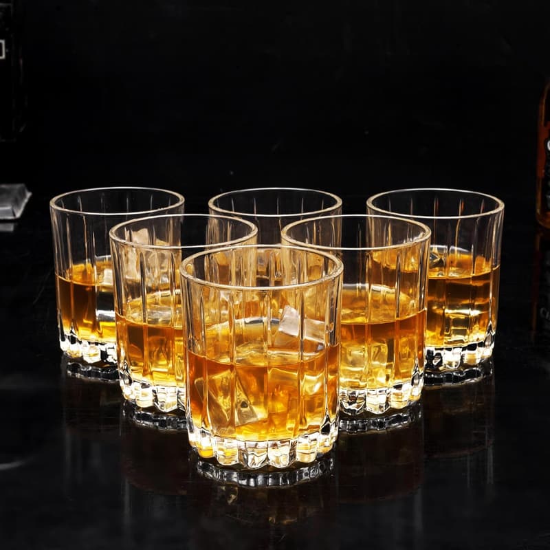 Whiskey Glasses Set - 10 Oz Crystal Tumblers for Men