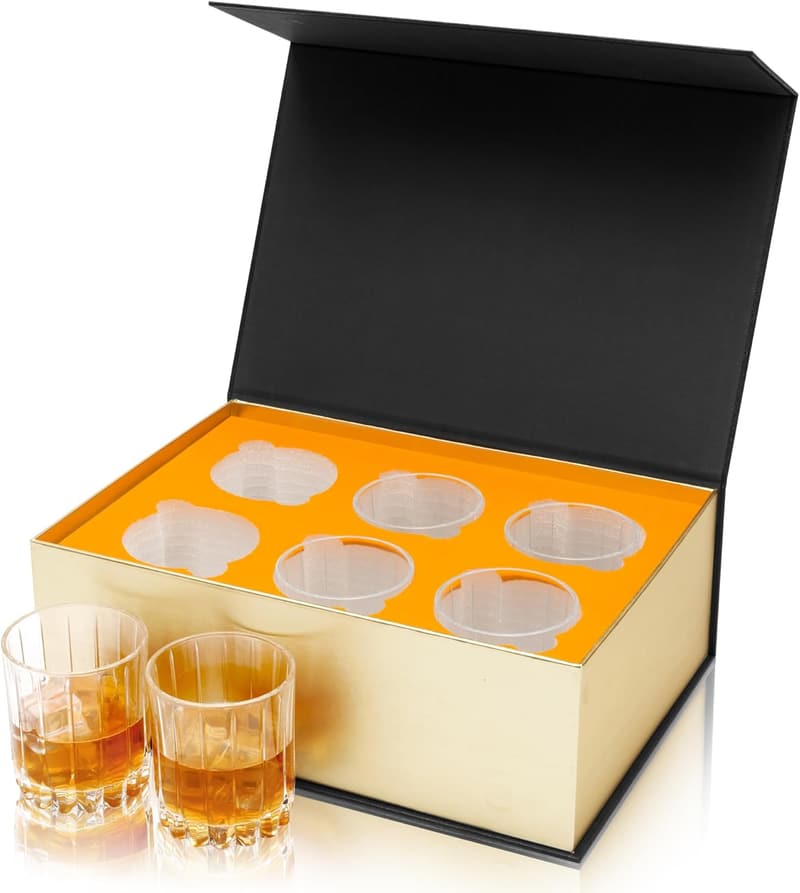Whiskey Glasses Set - 10 Oz Crystal Tumblers for Men