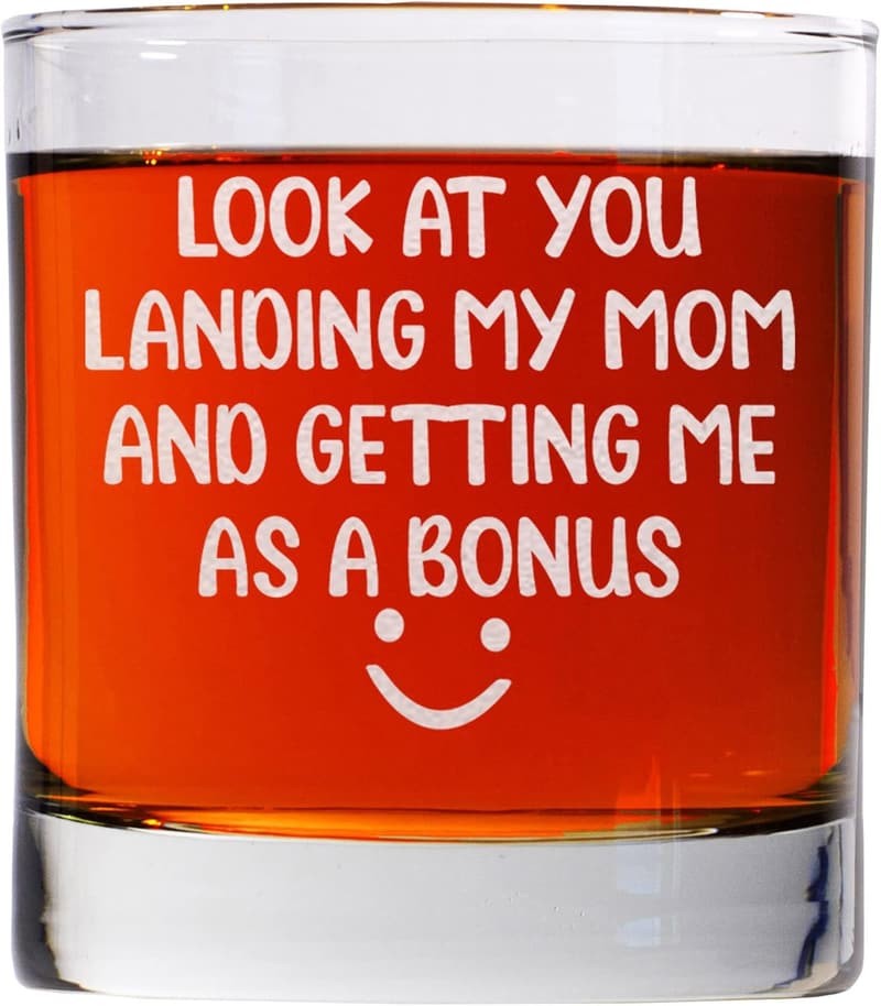 Sarcastic 11oz Whiskey Glass for Stepdad - Birthday Gift