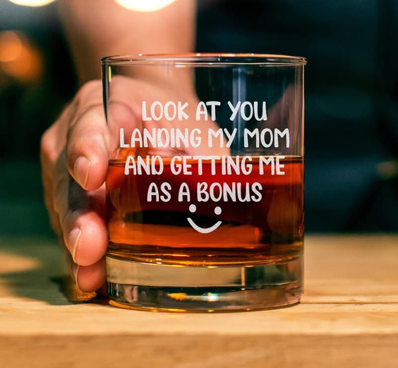 Sarcastic 11oz Whiskey Glass for Stepdad - Birthday Gift