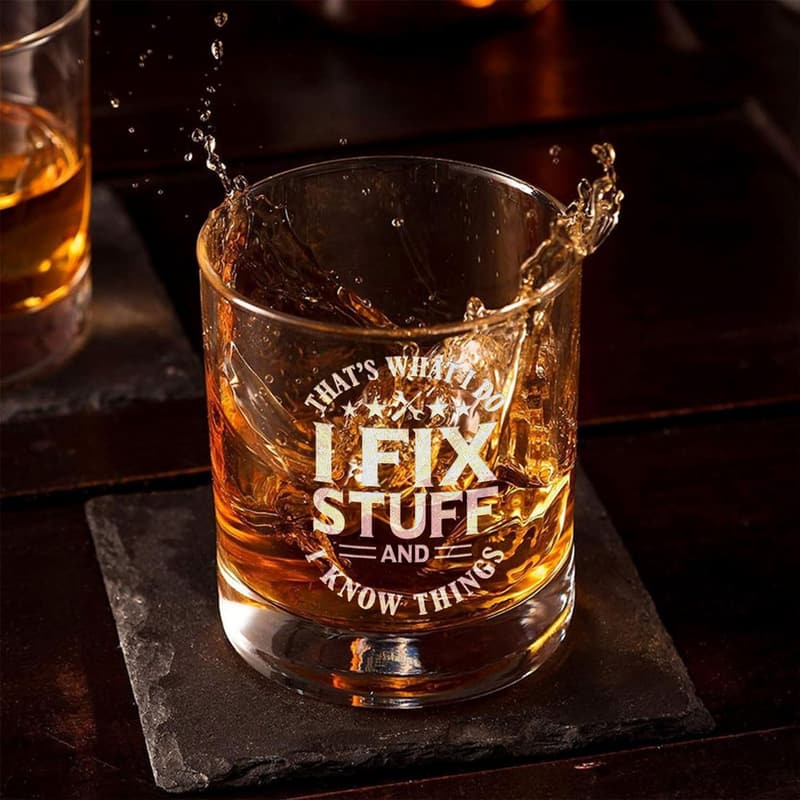 Father's Day 10oz Whiskey Rock Glass - 
