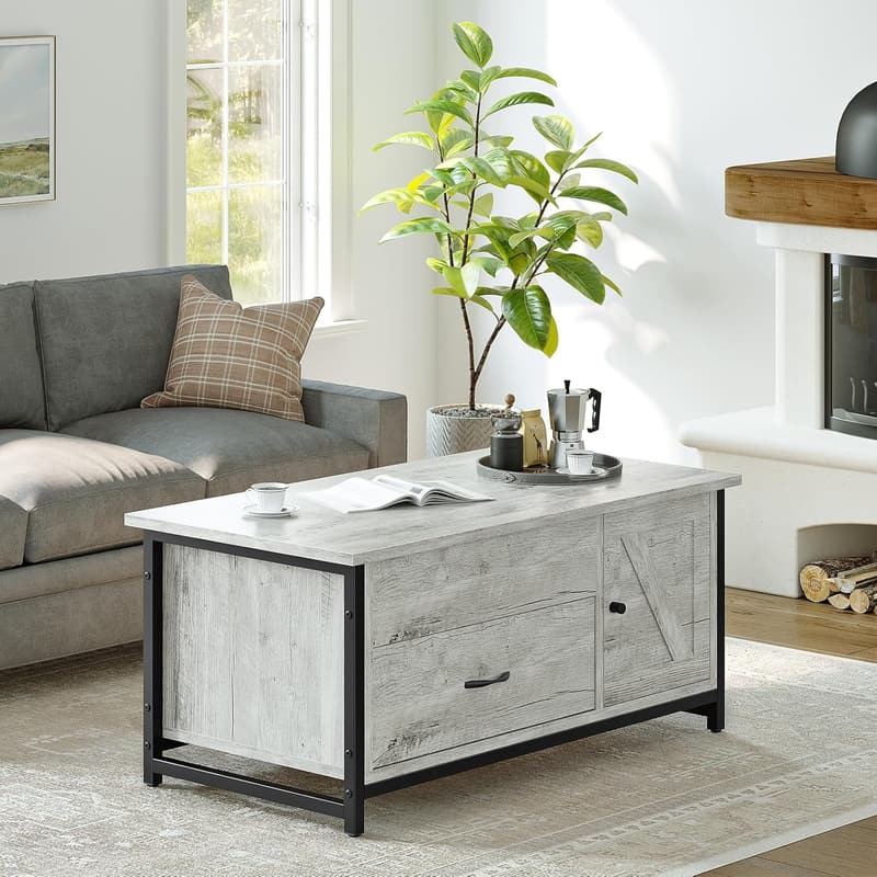 Vintage Lift Top Coffee Table with Storage - 41.7