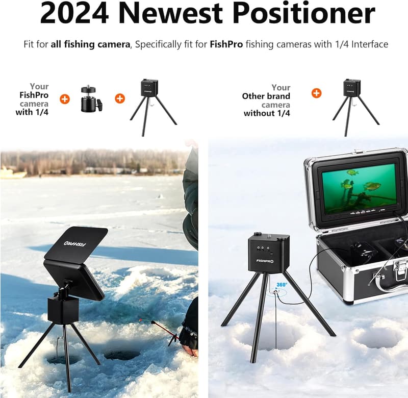 Underwater Fishing Camera Tripod - Full-Aluminum, 360° Rotation
