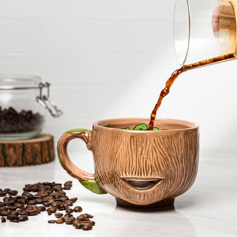 Groot 3D Coffee Mug - Marvel Guardians Collectible (16.5 oz)