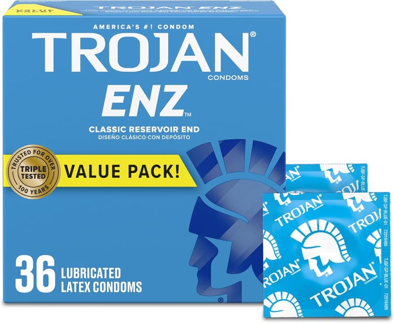 Trojan ENZ Latex Condoms, 36-Count Value Pack for Protection