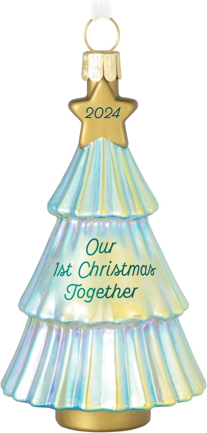 Our First Christmas Together 2024 Glass Ornament for Couples