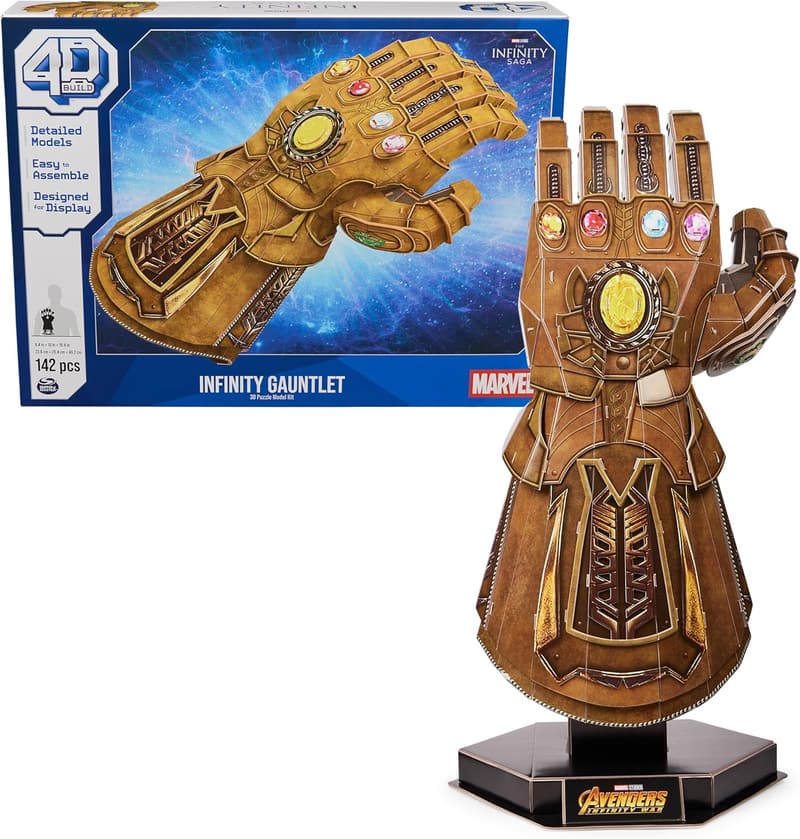 Marvel Infinity Gauntlet 3D Puzzle Model Kit with Stand - 142 Pcs