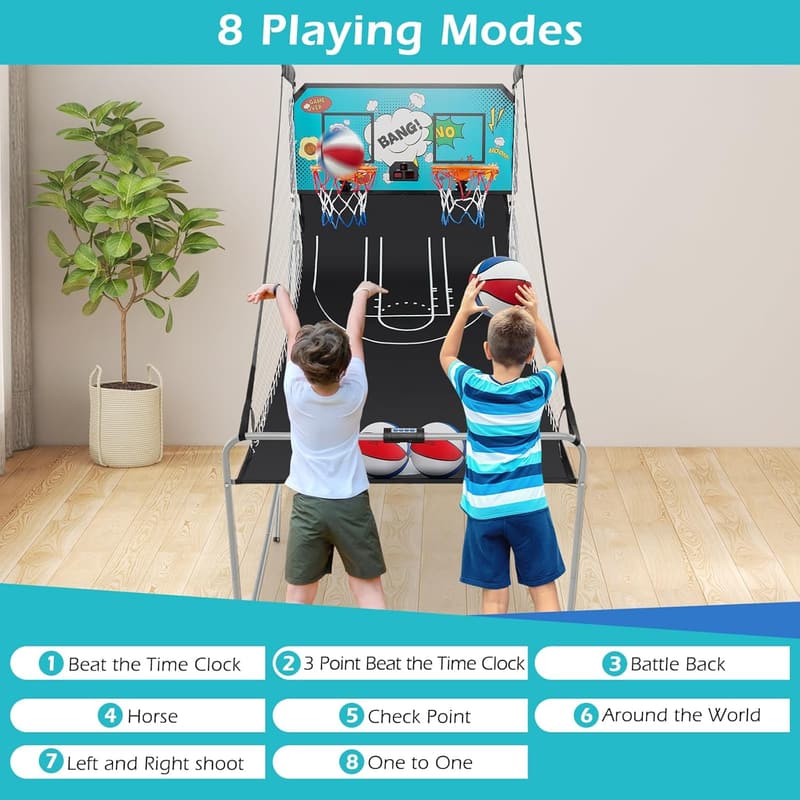 Basketball Arcade Game with LCD Scoreboard - Indoor/Outdoor