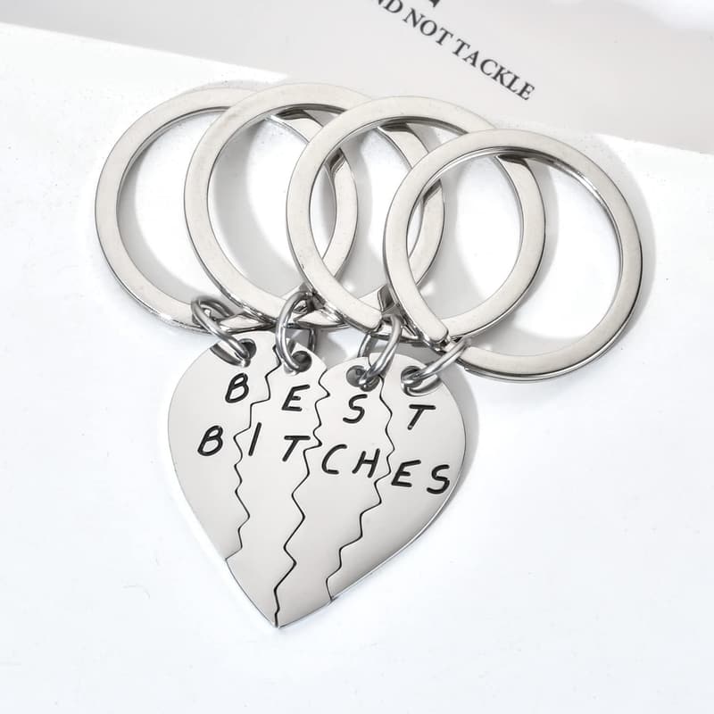 BFF Keychain Set for Women – Matching Friendship Gifts (2-4 Pieces)