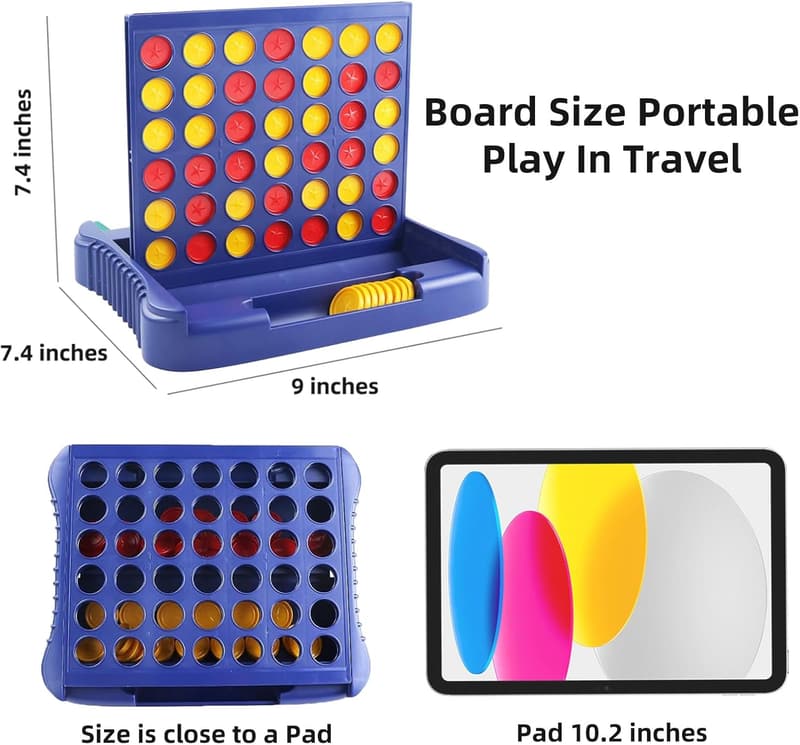 Travel Connect 4 Game - Compact Board Game for Kids & Adults