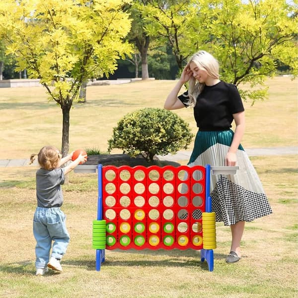 Giant 33-Inch 4-in-a-Row Game for Family Fun, Indoor/Outdoor