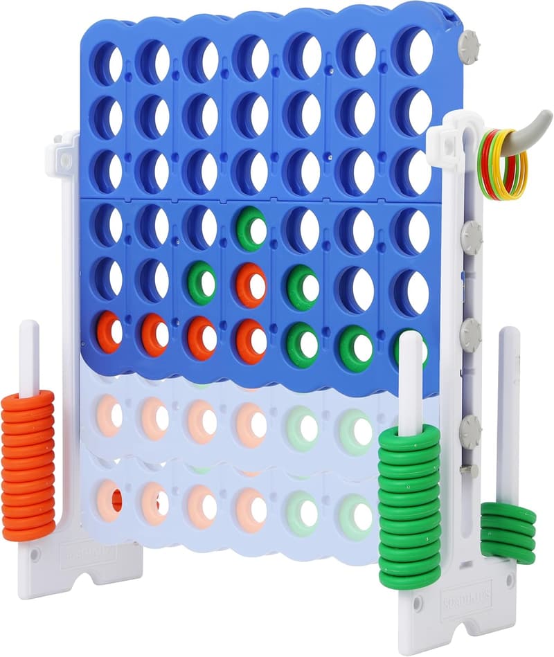 Giant 4-in-Row Connect Game Set for Indoor/Outdoor Fun
