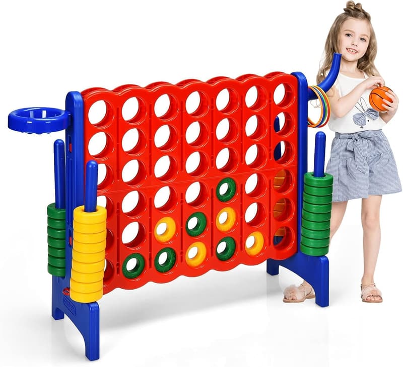 Jumbo 4-to-Score Game Set for Indoor/Outdoor Parties
