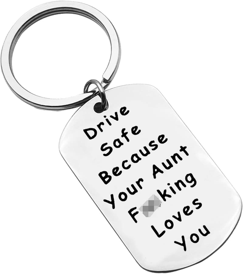 16th Birthday Keychain Gift for Nephew from Aunt