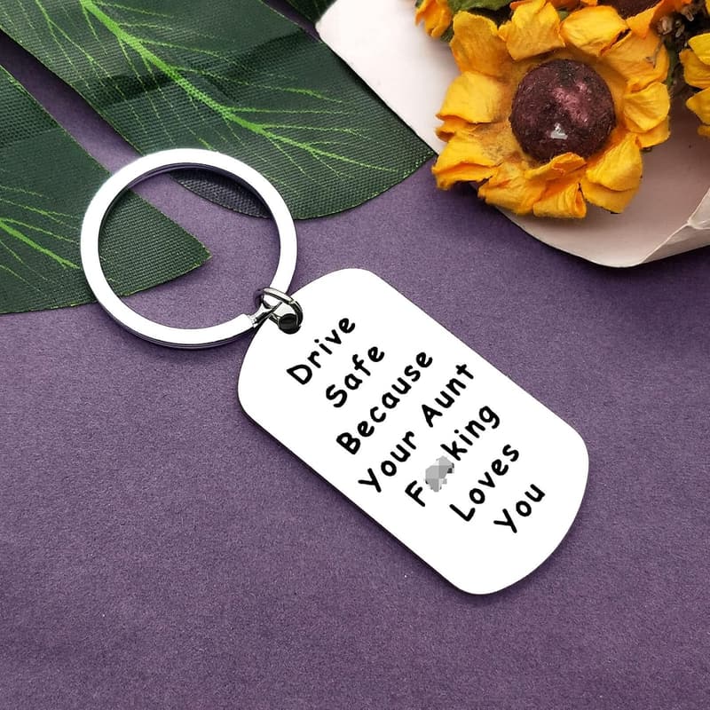 16th Birthday Keychain Gift for Nephew from Aunt