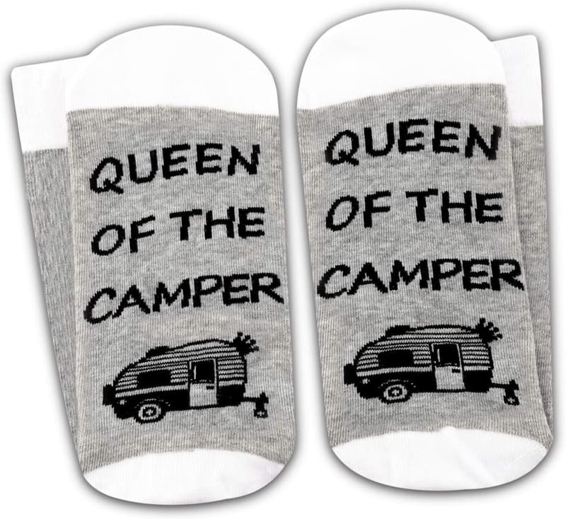Happy Camper Novelty Socks - Outdoor RV Gift