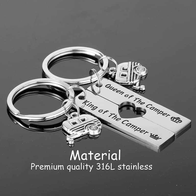 RV Camper Keychain for Camping Lovers - Cute Gift for Him/Her