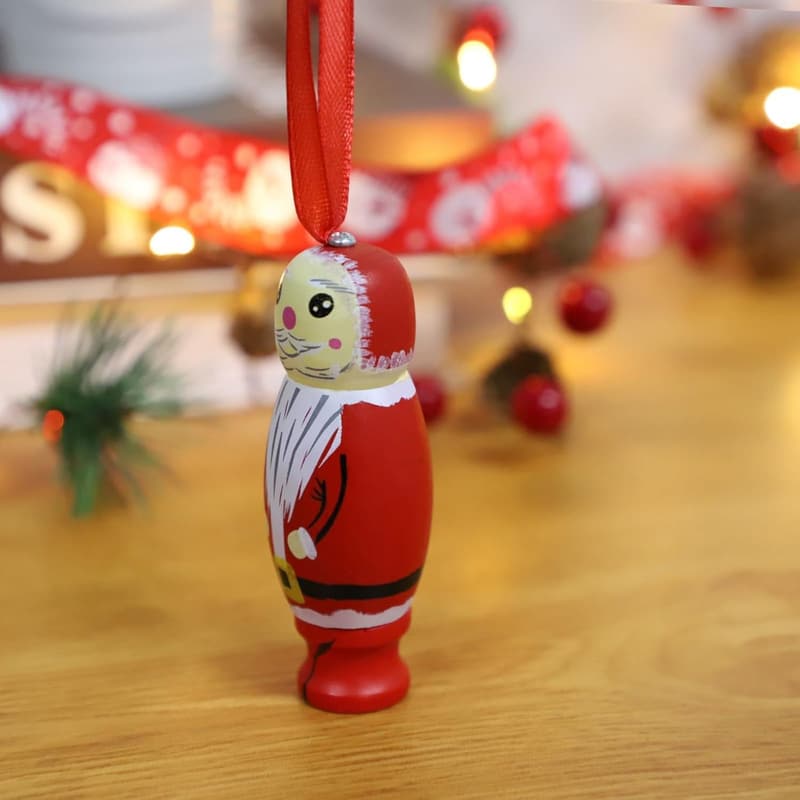 2024 Christmas Wooden Santa Claus Ornament