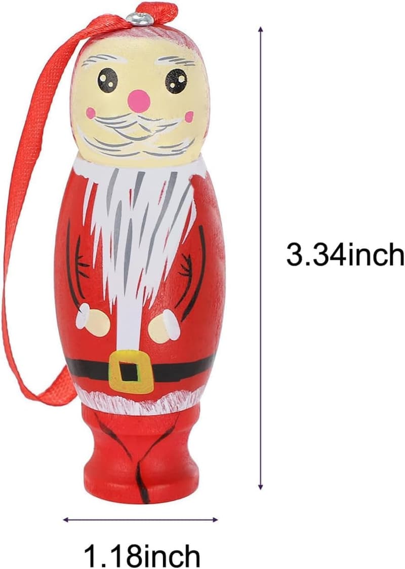 2024 Christmas Wooden Santa Claus Ornament