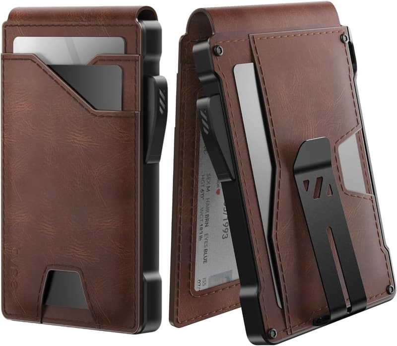 Men's Slim RFID-Blocking Tactical Wallet - Genuine Leather