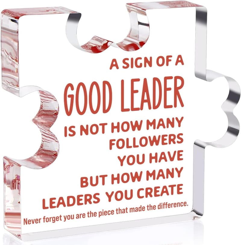 Retirement Gift: Irregular Acrylic Table Sign for Boss
