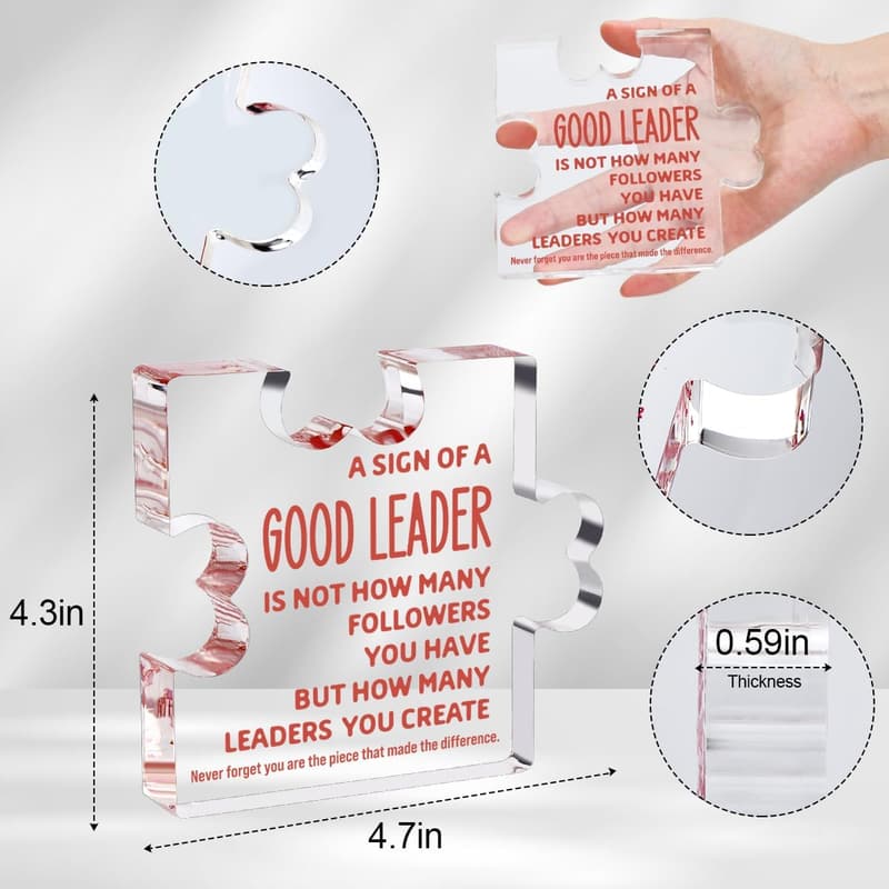 Retirement Gift: Irregular Acrylic Table Sign for Boss
