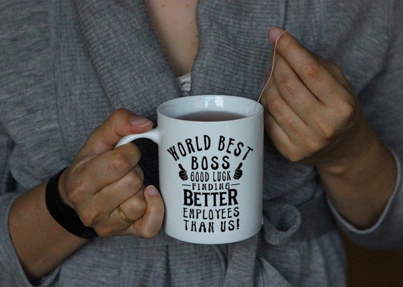 Funny Boss Farewell Mug - 11oz Good Luck Gift for Him/Her