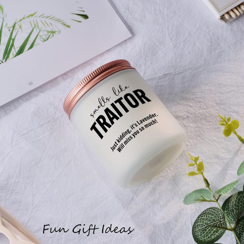 Good Luck Candle Gift for Coworker - Unique Farewell Candle