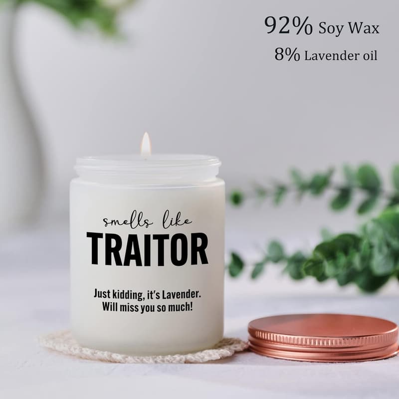 Good Luck Candle Gift for Coworker - Unique Farewell Candle