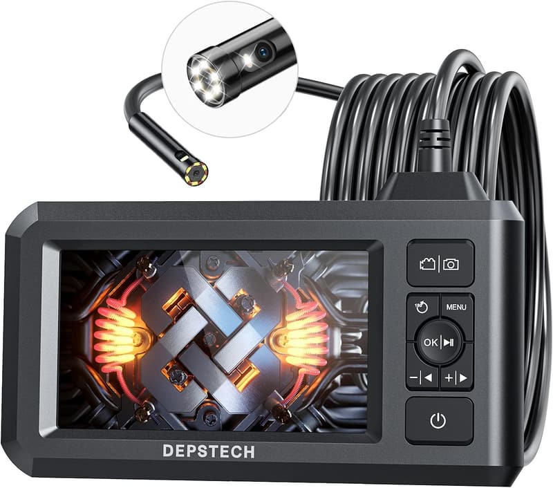 1080P Dual Lens Industrial Borescope with 4.3